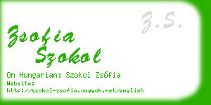 zsofia szokol business card