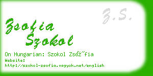 zsofia szokol business card